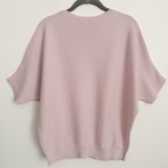 Quince Dolman Sweater Crew Cotton Cashmere Link Stitch Sugar Stone Sz M - Picture 2 of 16